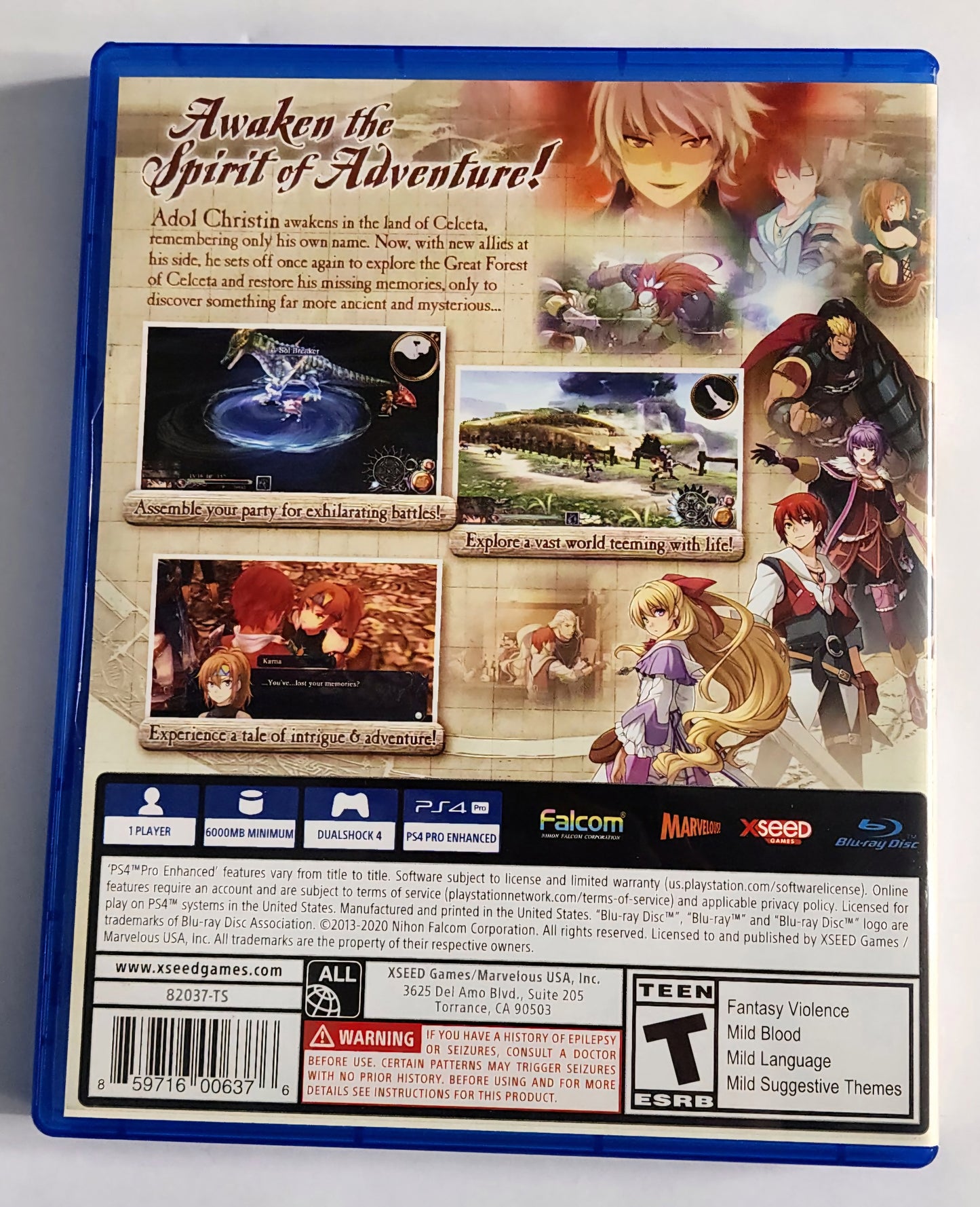 Ys: Memories of Celceta PS4