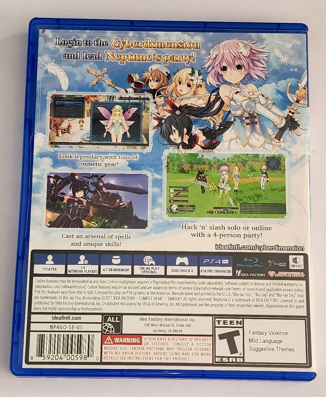 Cyberdimension Neptunia: 4 Goddesses Online PS4