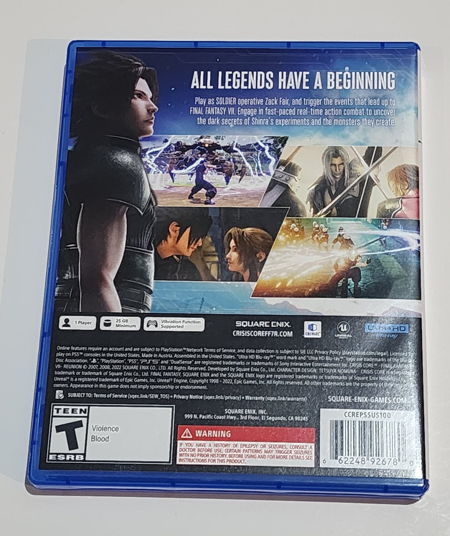 Crisis Core: Final Fantasy VII Reunion PS5