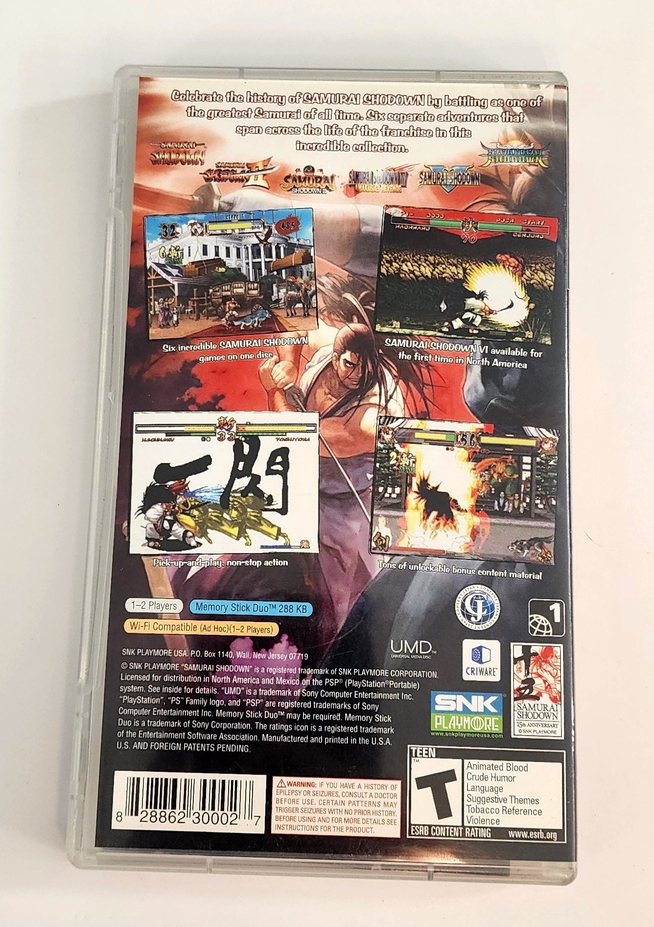 Samurai Shodown Anthology PSP
