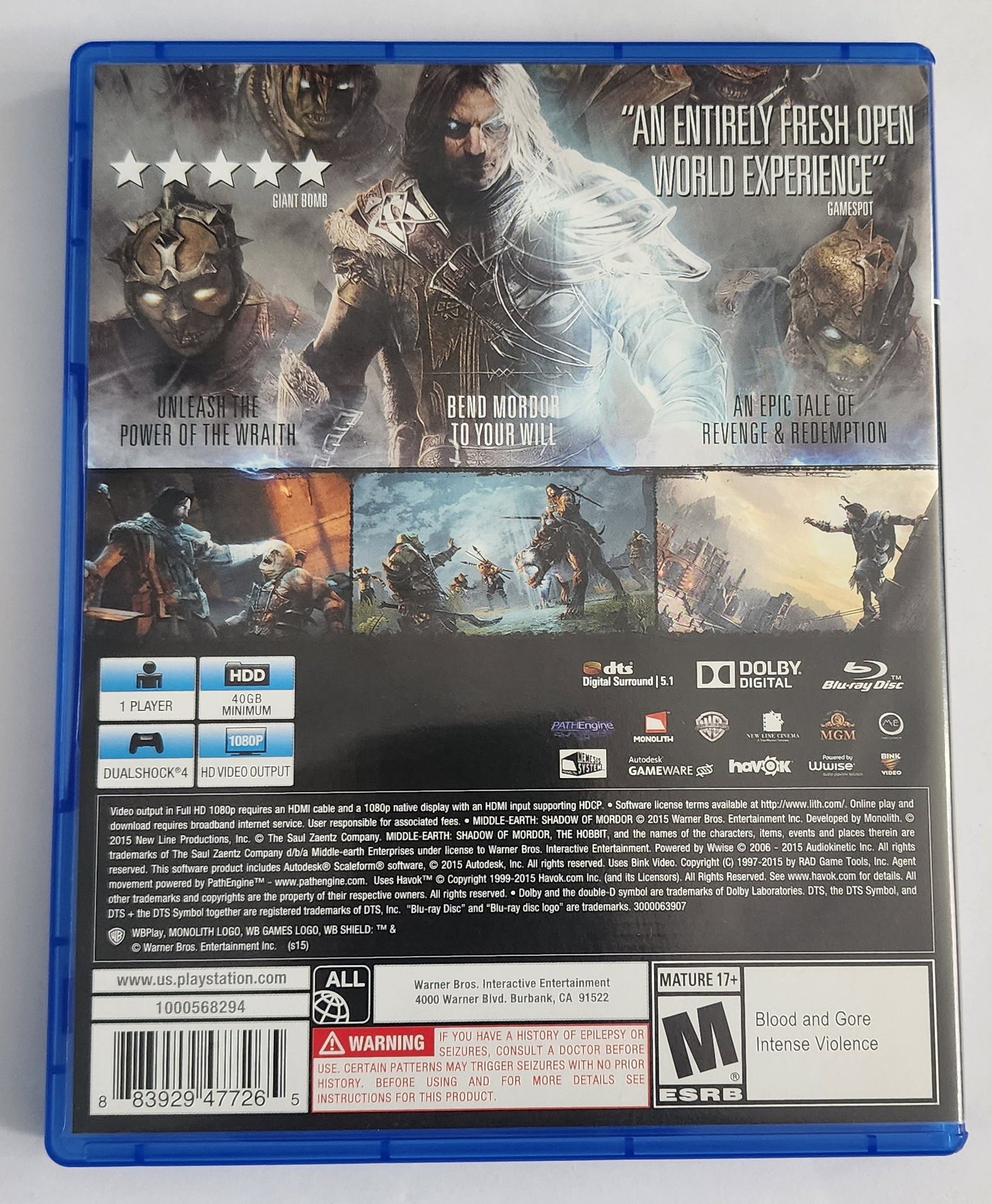 Shadow of Mordor: GOTY Edition PS4