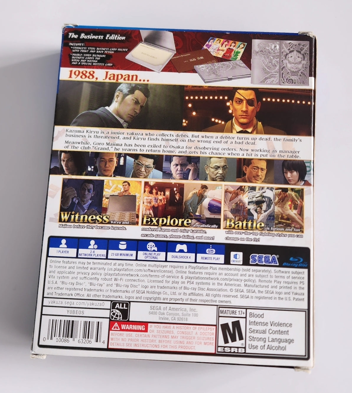Yakuza 0 The Business Launch Edition PS4