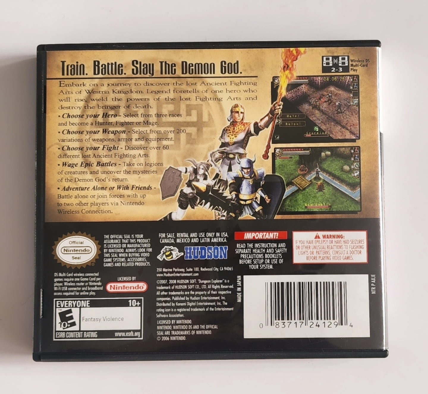 Dungeon Explorer Warriors of Ancient Arts DS
