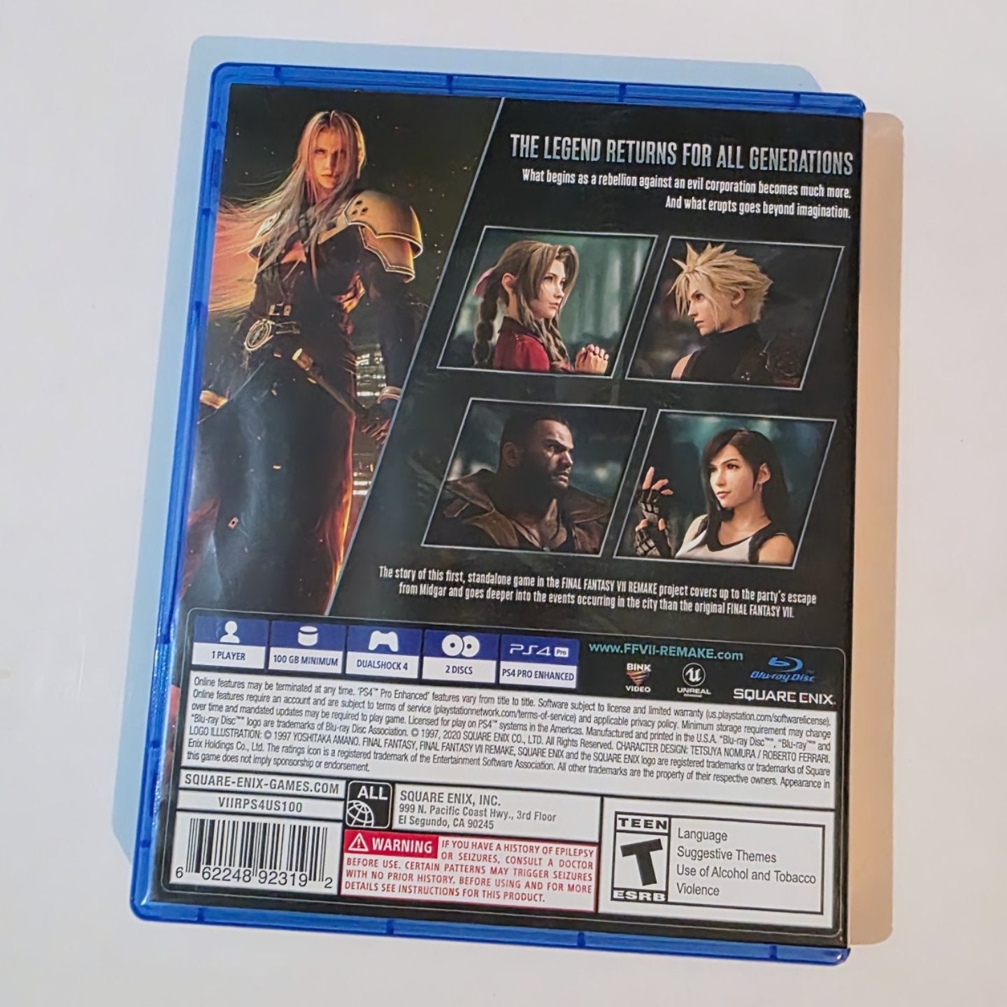 Final Fantasy 7 Remake PS4