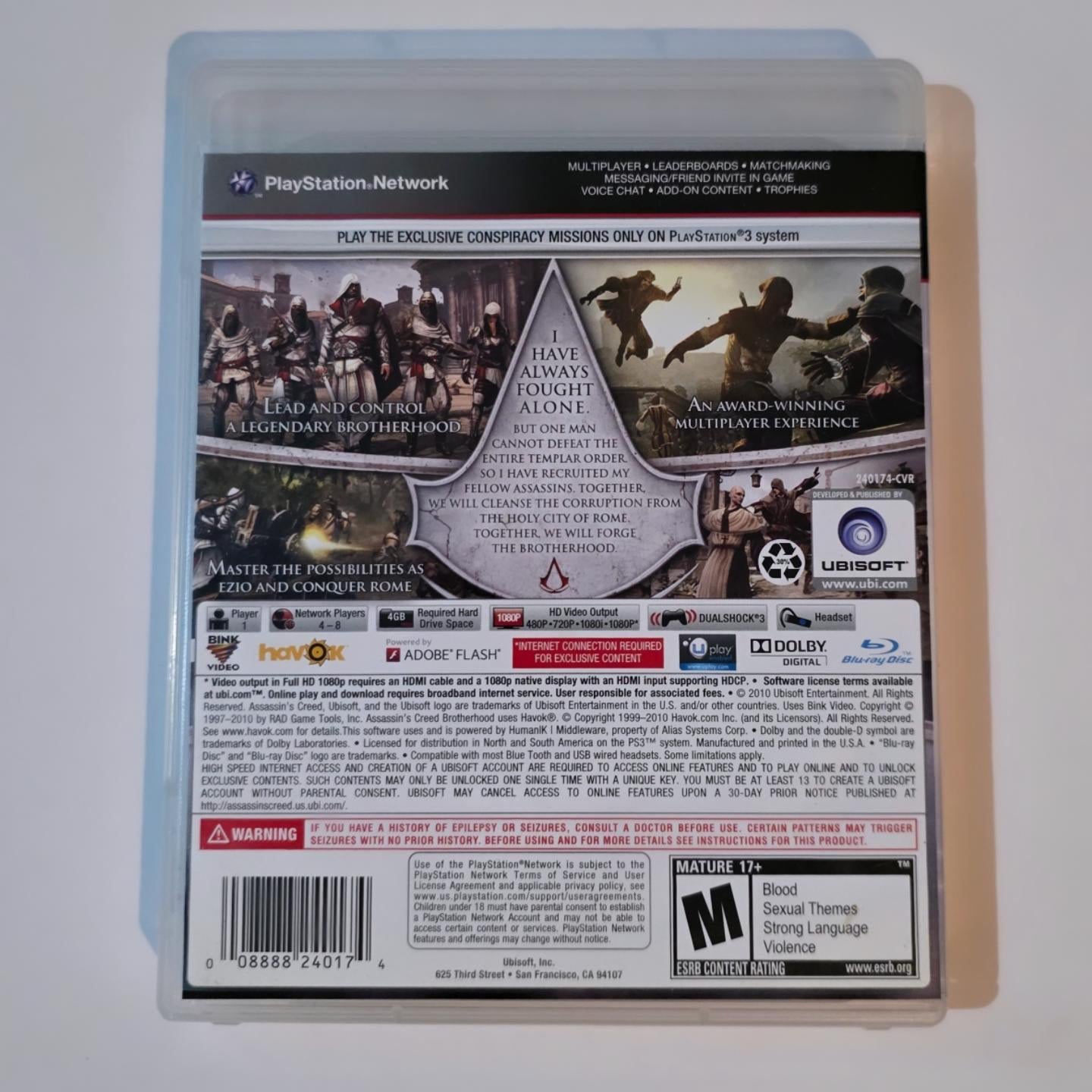 Assassin's Creed Brotherhood PS3