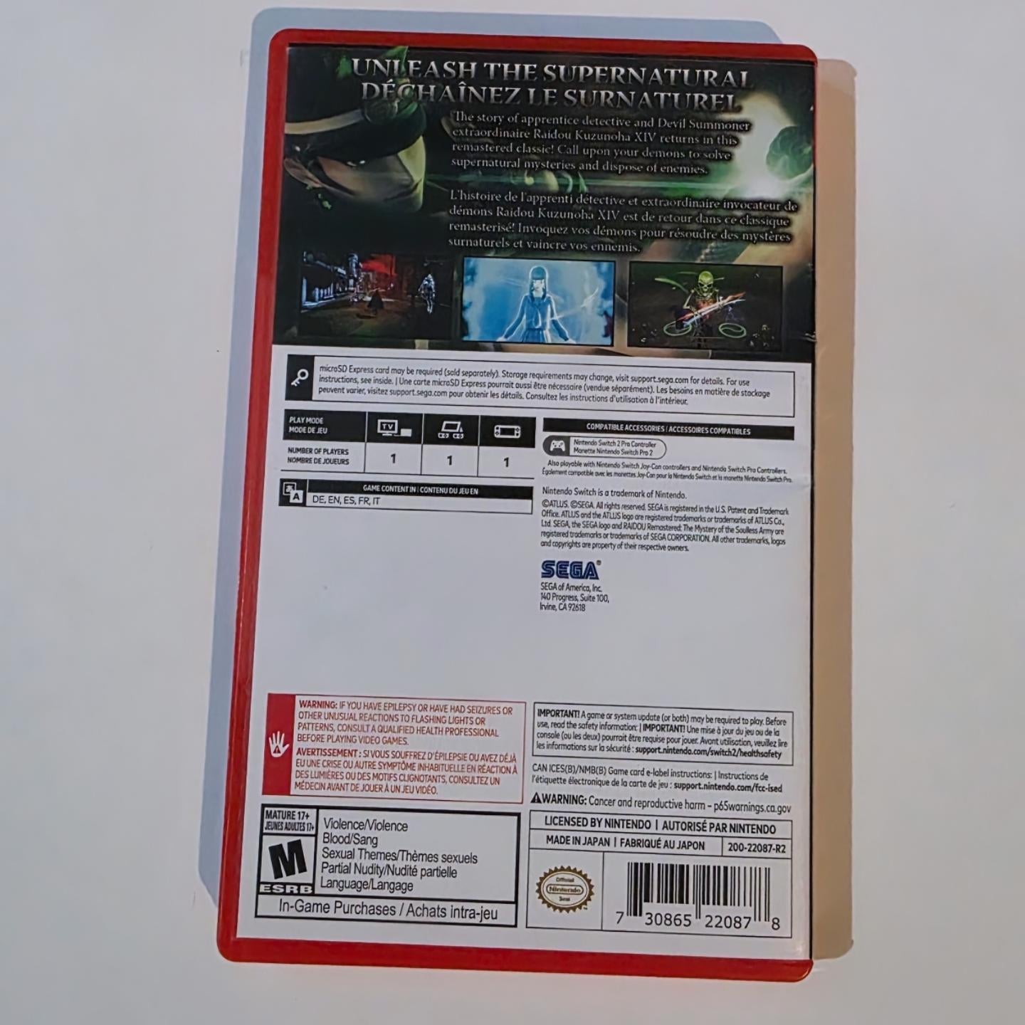 Raidou Remastered the Mystery of the Soullless Army Switch 2