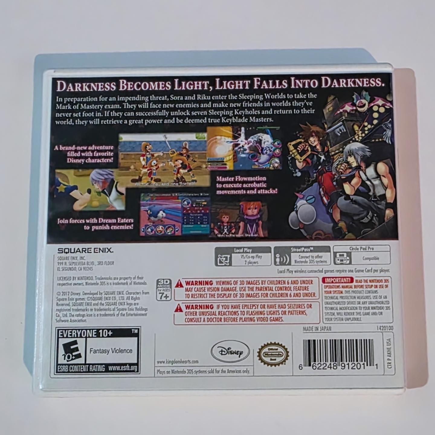 Kingdom Hearts 3D Dream Drop Distance 3DS