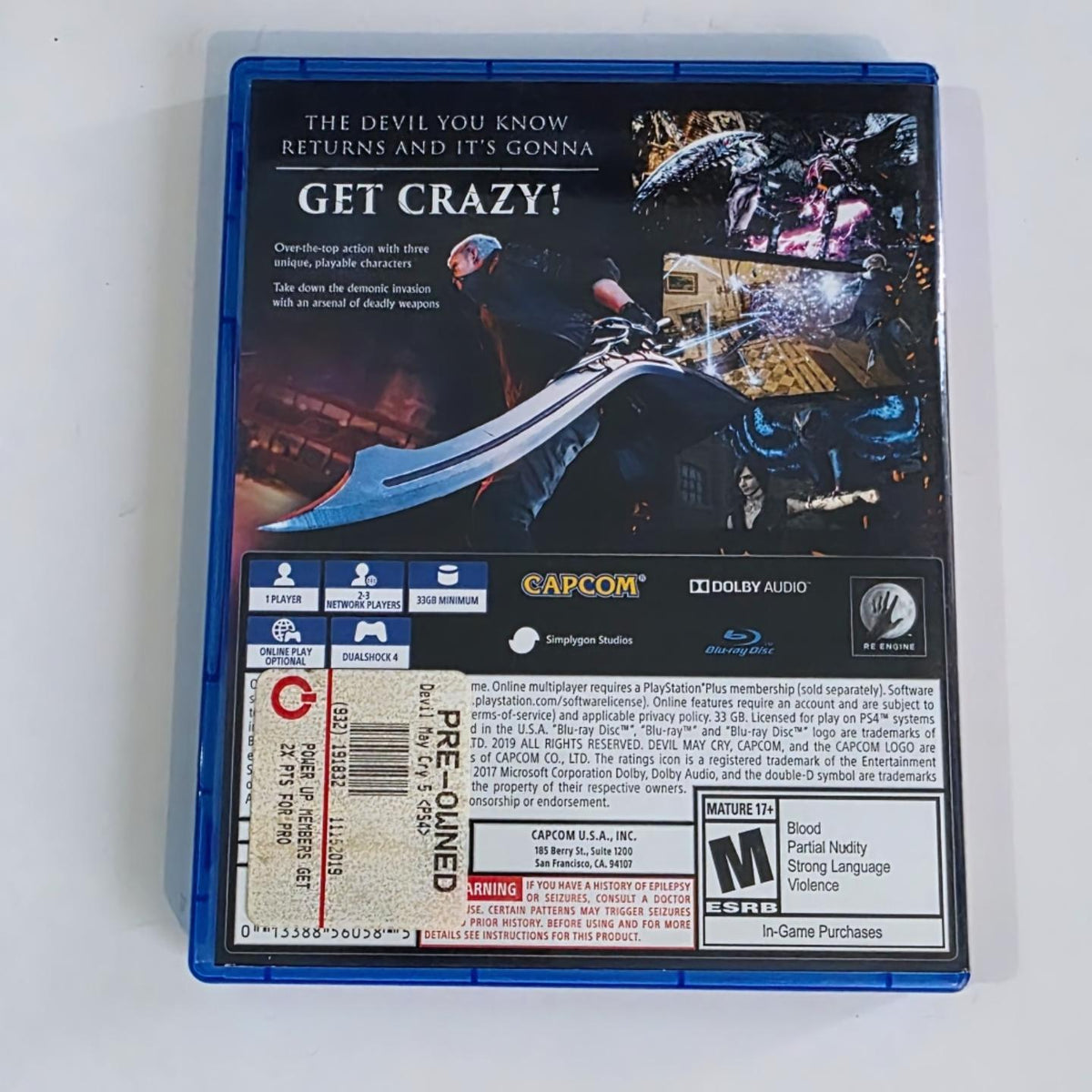 Devil May Cry 5 PS4