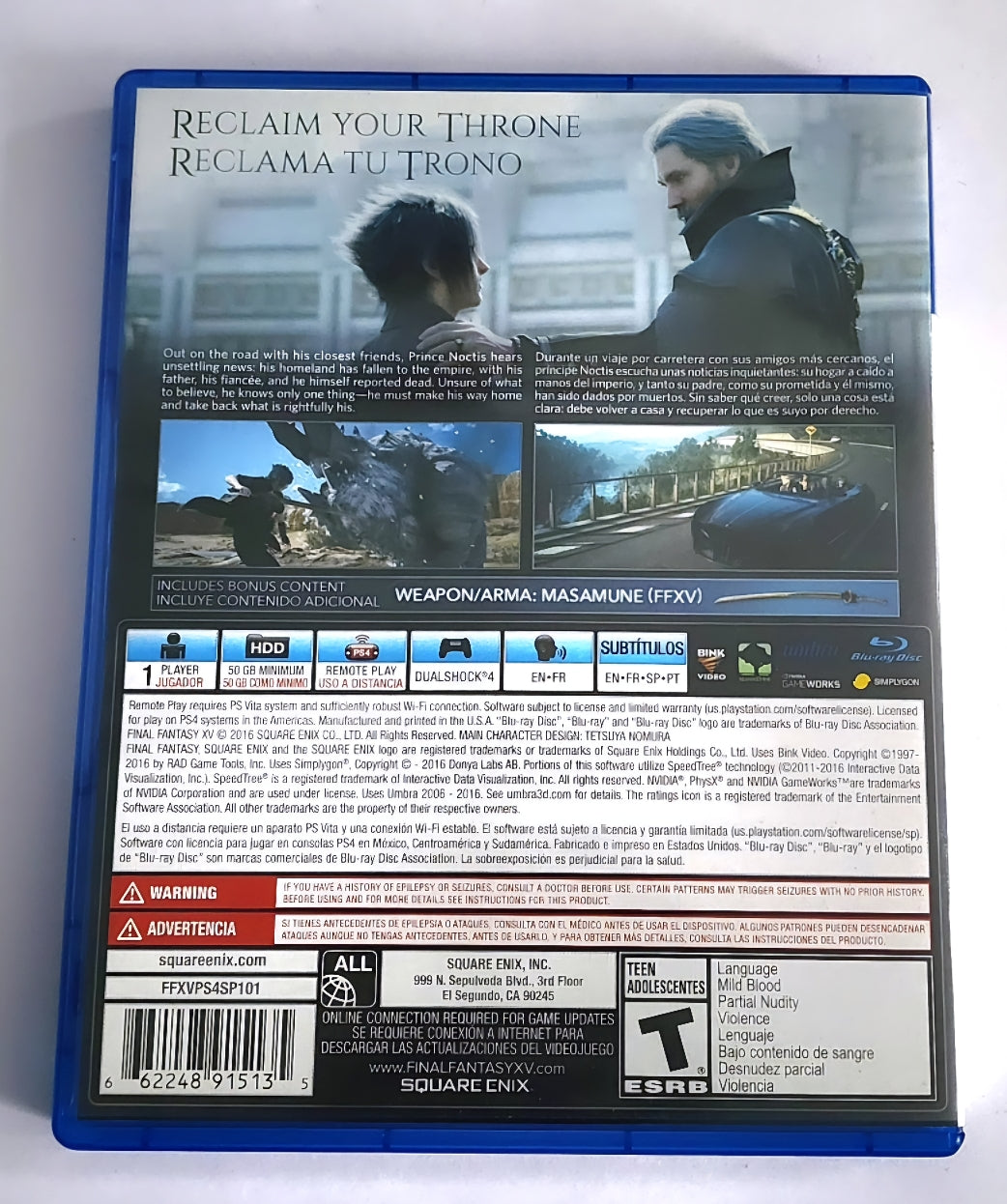 Final Fantasy 15 Edición Dia Uno PS4