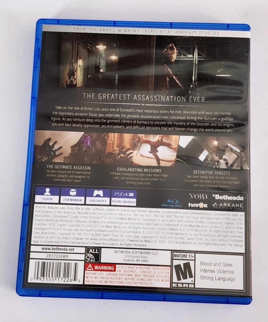 Dishonored: Death of the Outsider PS4