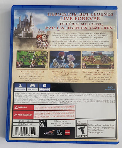 Langrisser I & II PS4