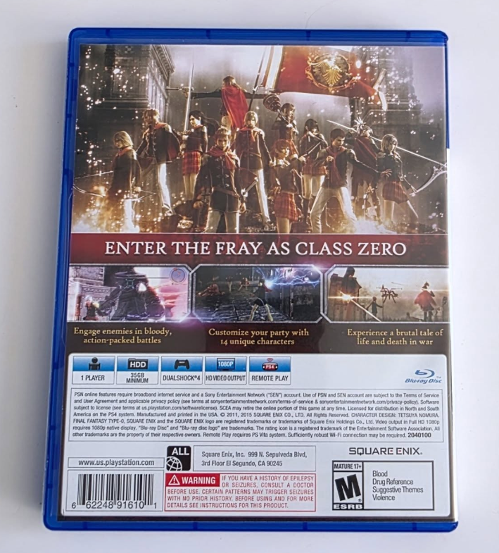 Final Fantasy Type 0 HD PS4
