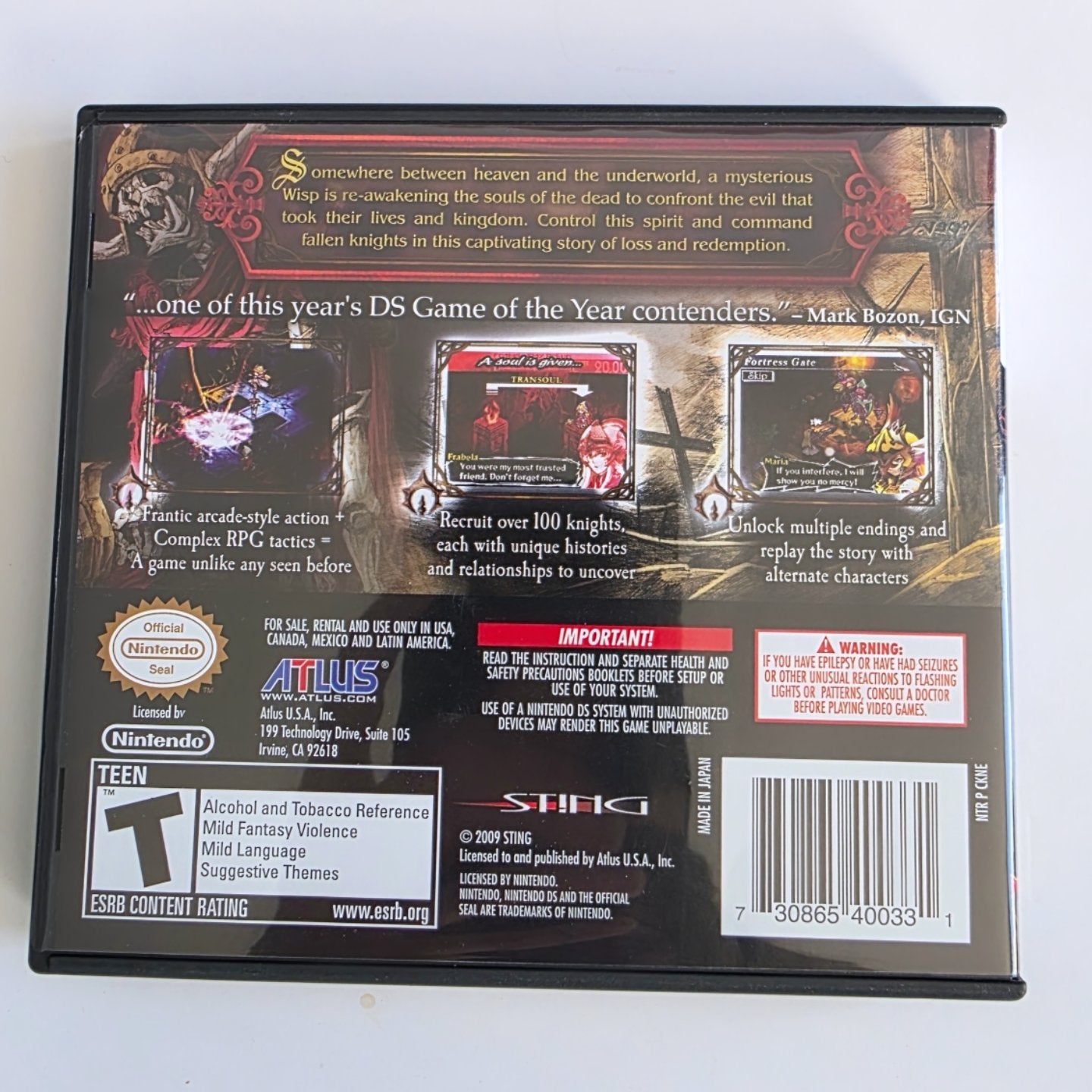 Knights in the Nightmare DS