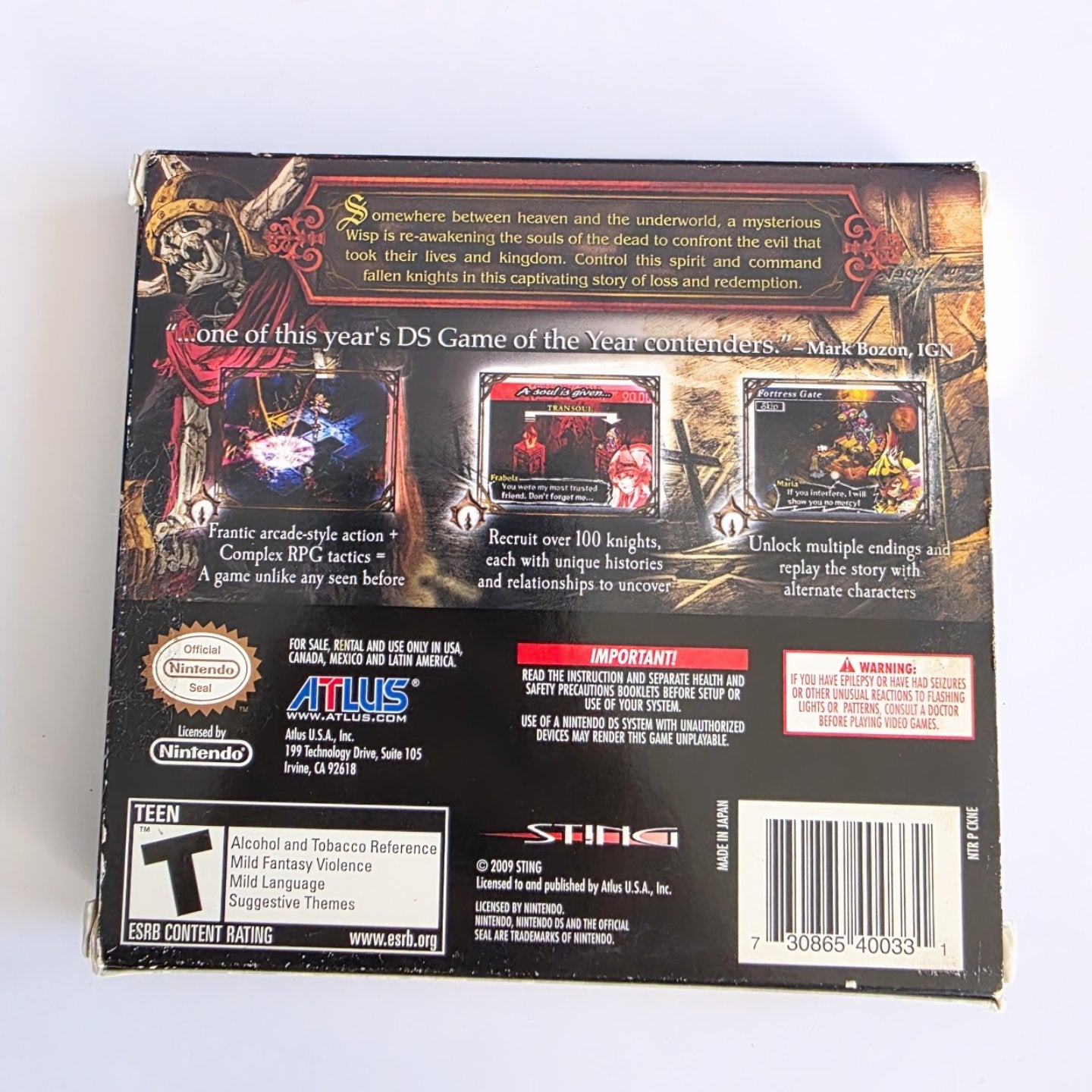 Knights in the Nightmare DS