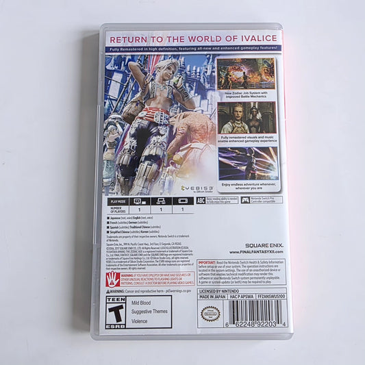 Final Fantasy 12 The Zodiac Age Switch