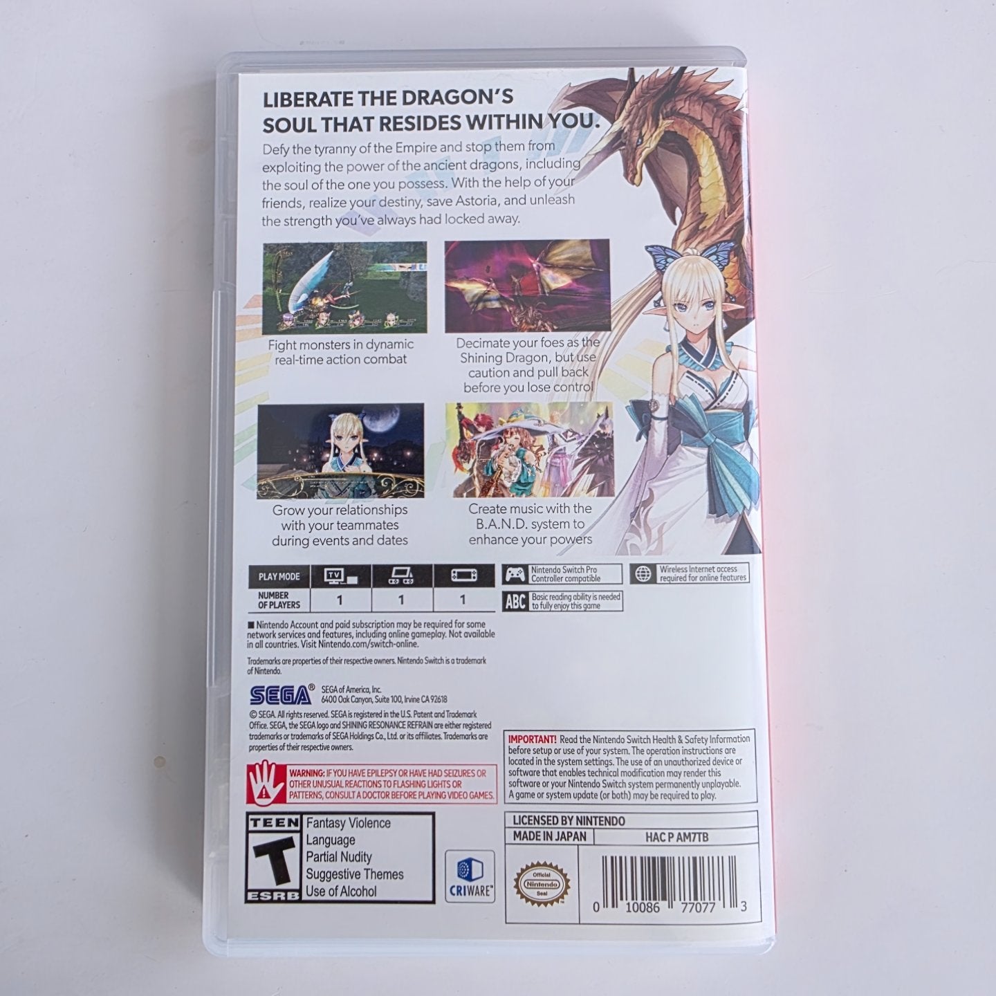 Shining Resonance Refrain Draconic Launch Edition Switch