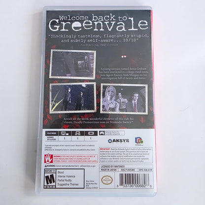 Deadly Premonition Origins Collector's Edition Switch