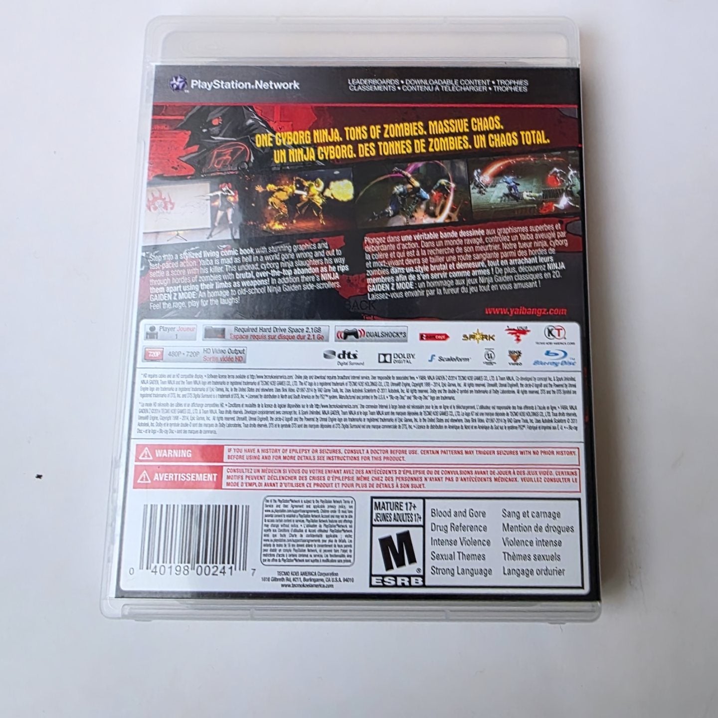 Yaiba Ninja Gaiden Z PS3
