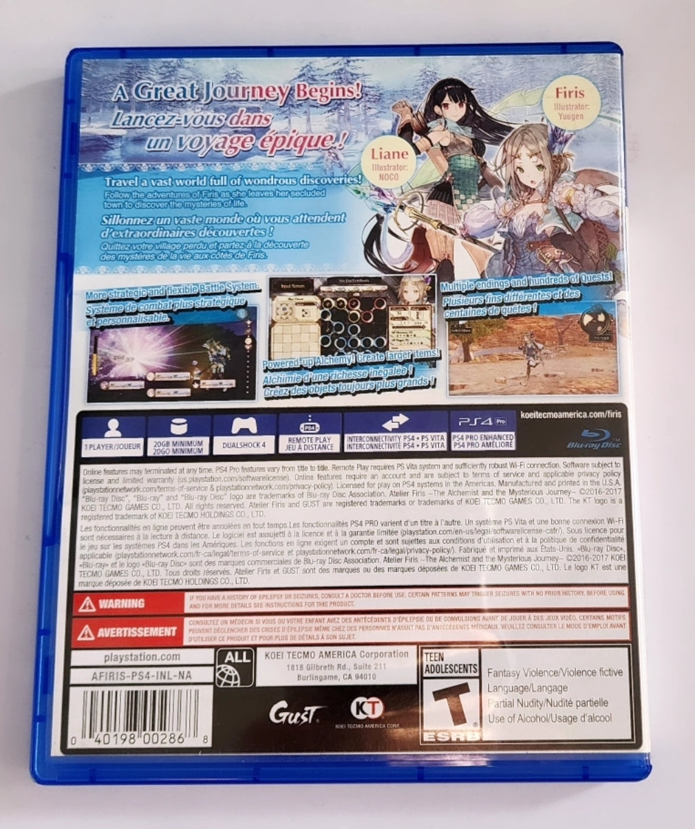 Atelier Firis: The Alchemist and the Mysterious Journey PS4
